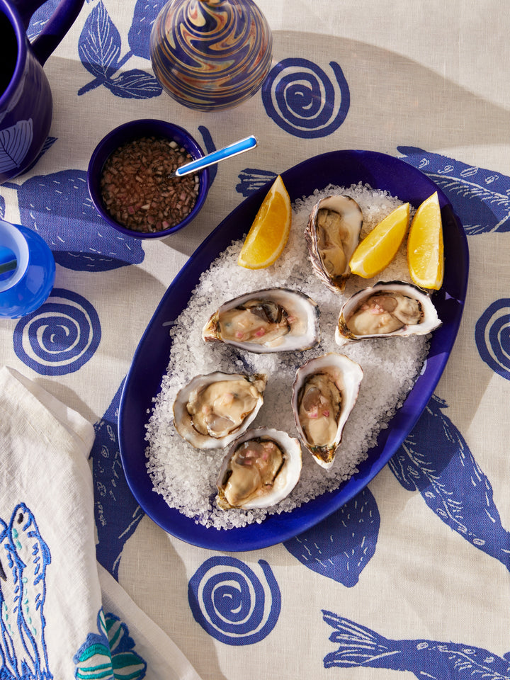 Margot Cobalt Oval Plate - Almost Perfect