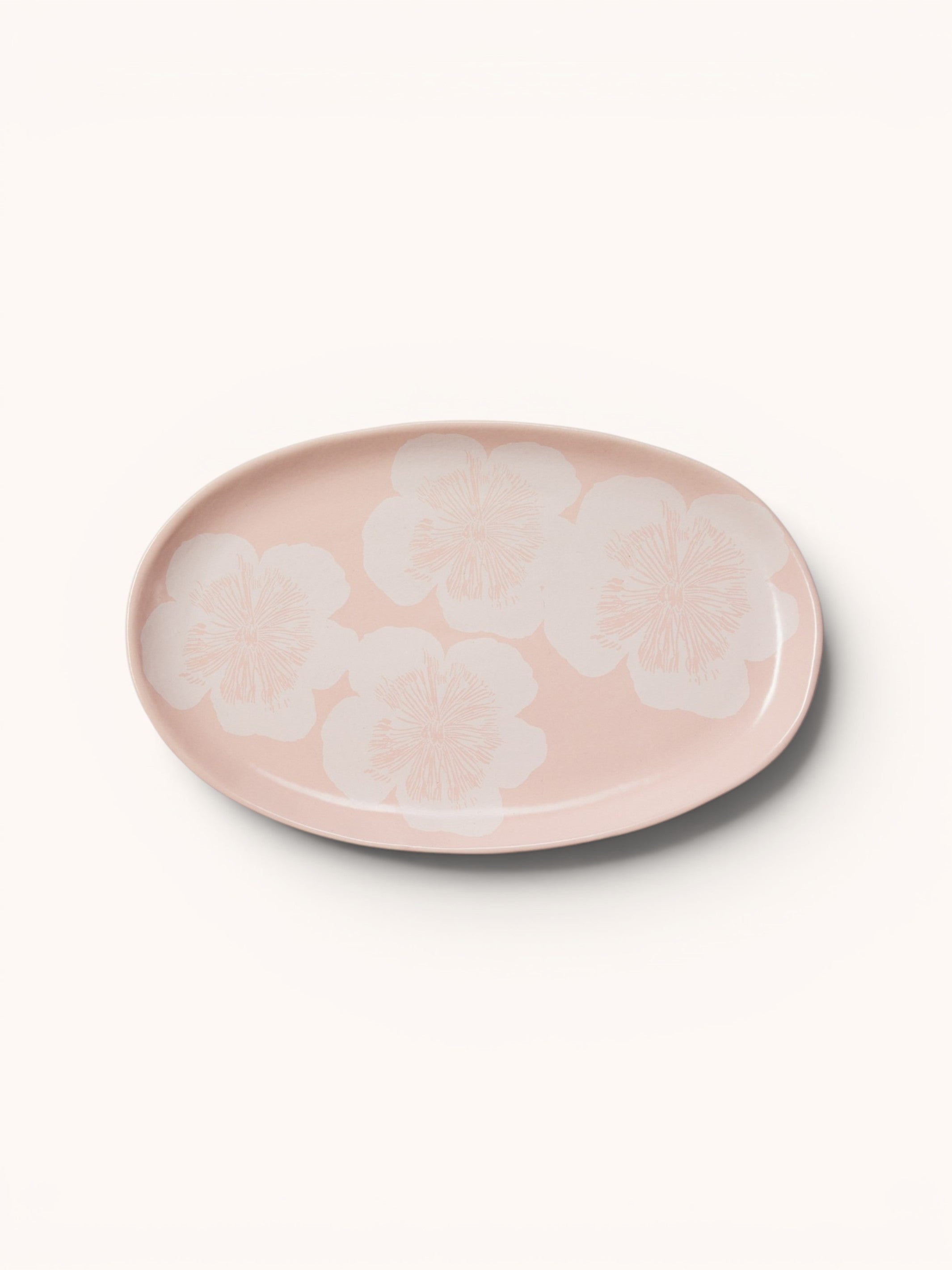 Jardin Pink Oval Plate