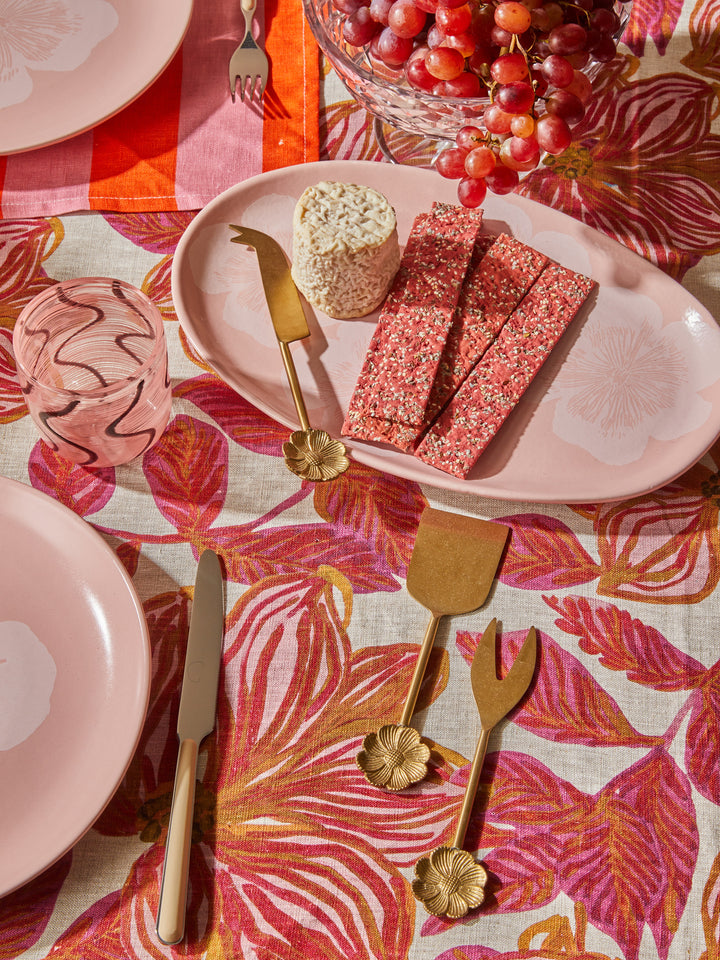 Jardin Pink Oval Plate