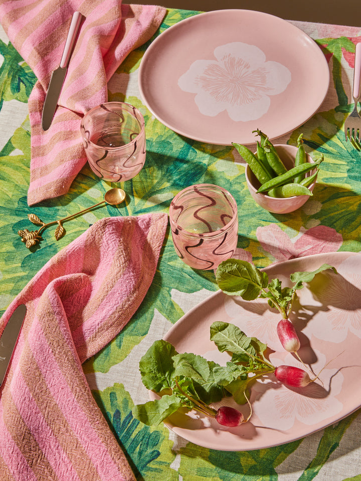 Jardin Pink Oval Plate
