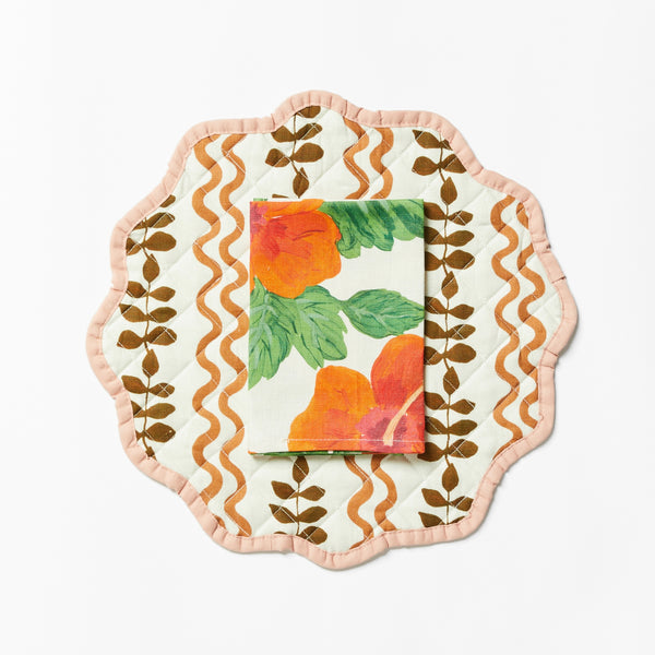 Ferns & Waves Cocoa Placemats (set of 4)