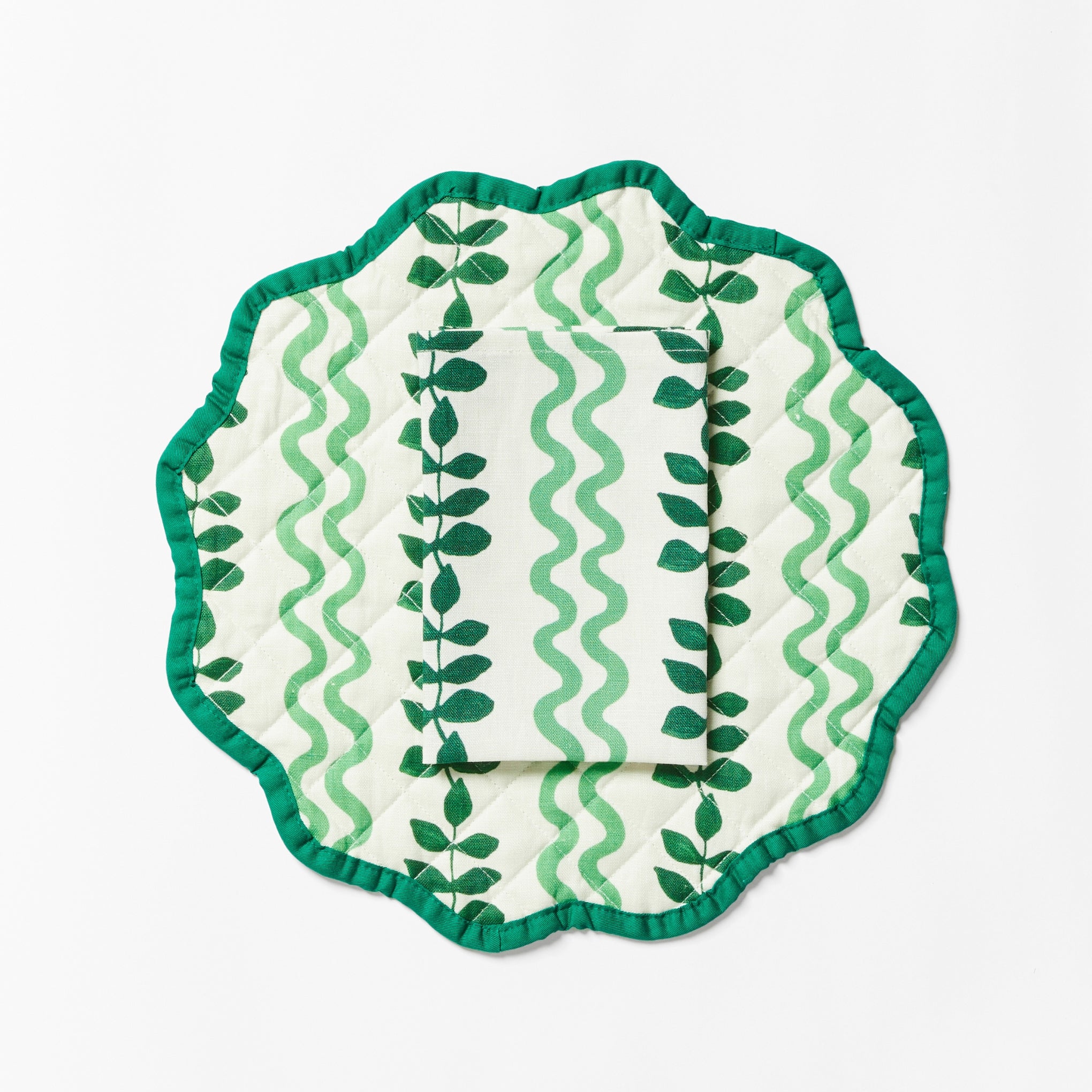 Ferns & Waves Greens Placemats (set of 4)