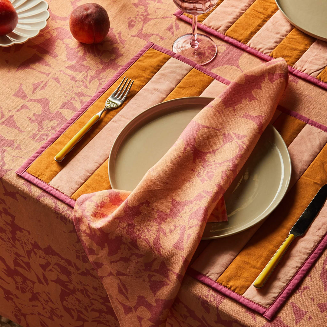 Stripe Peach Placemats