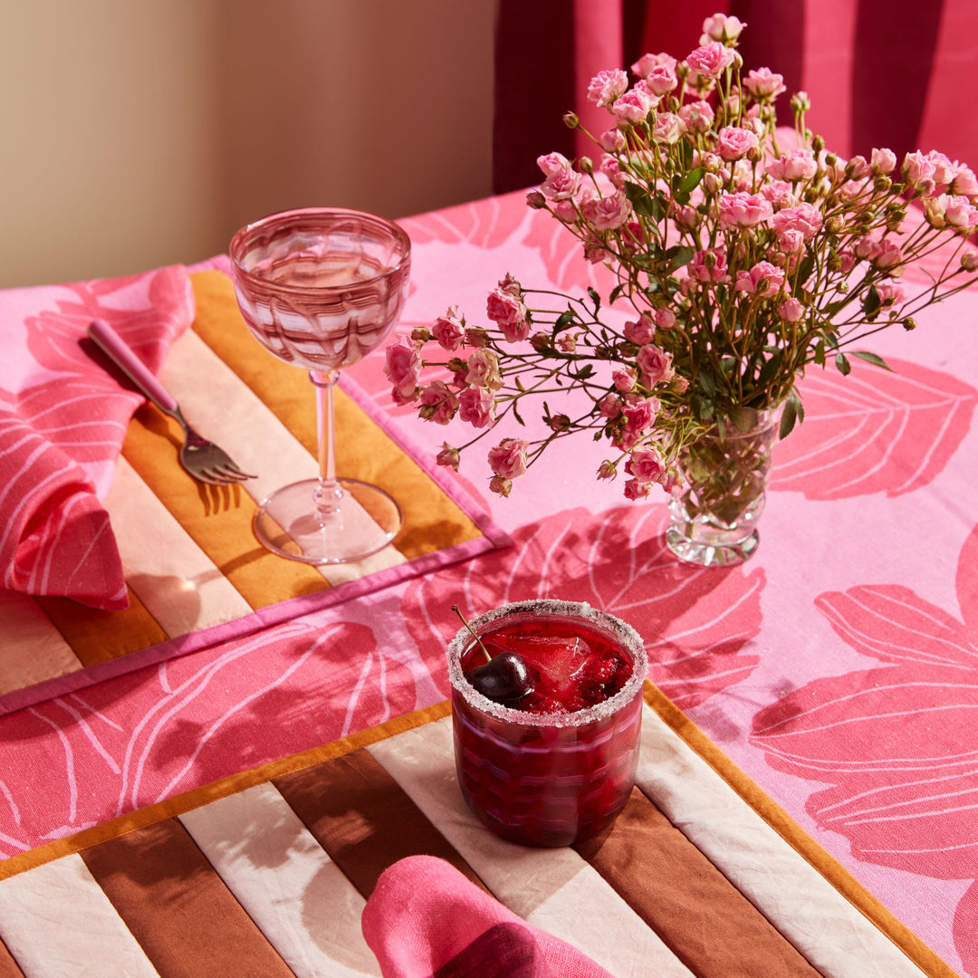 Stripe Peach Placemats