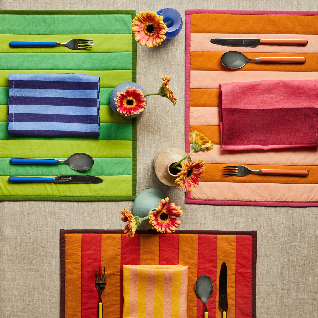 Stripe Green Placemats