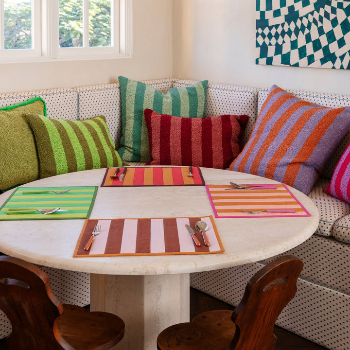 Stripe Green Placemats