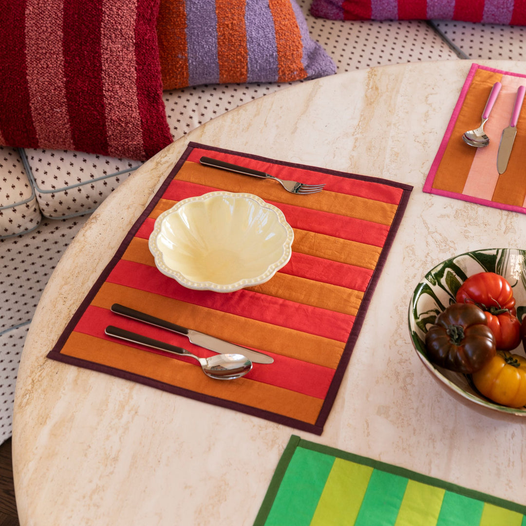 Stripe Red Placemats