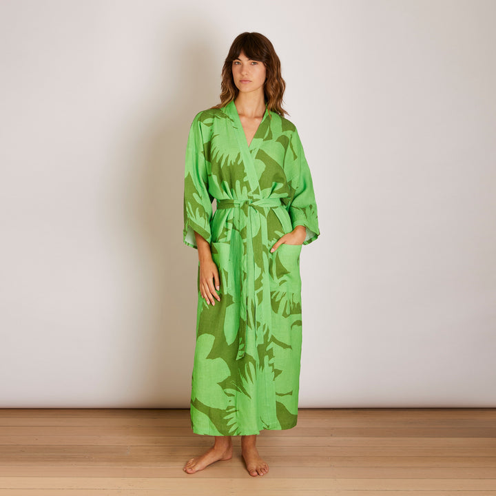 Carmine Green Robe