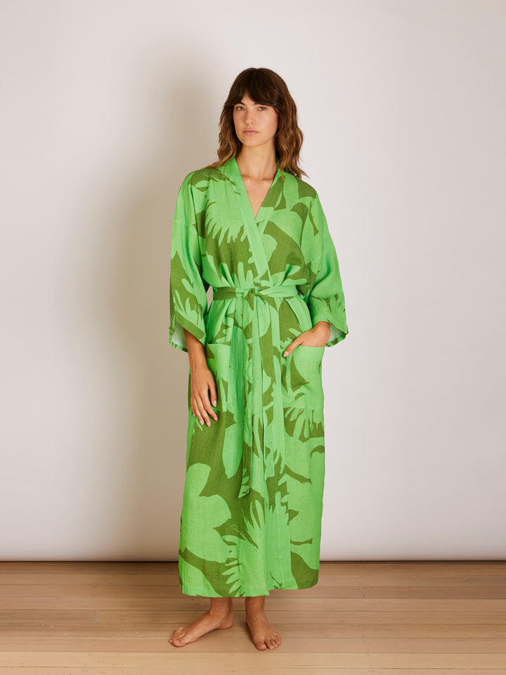 Carmine Green Robe