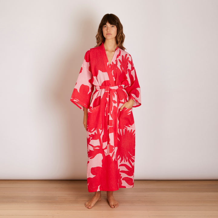 Carmine Pink Robe