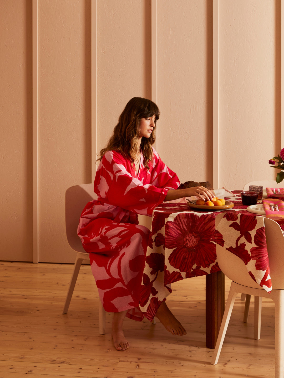 Carmine Pink Robe