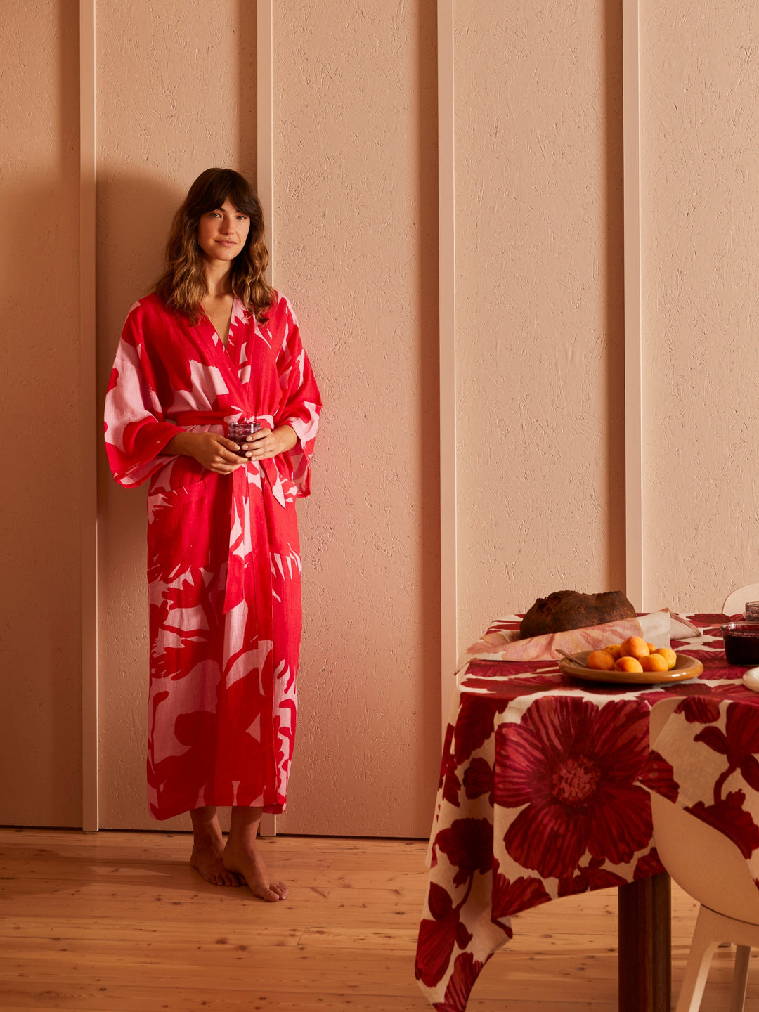 Carmine Pink Robe