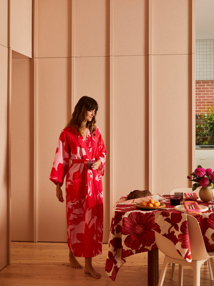 Carmine Pink Robe