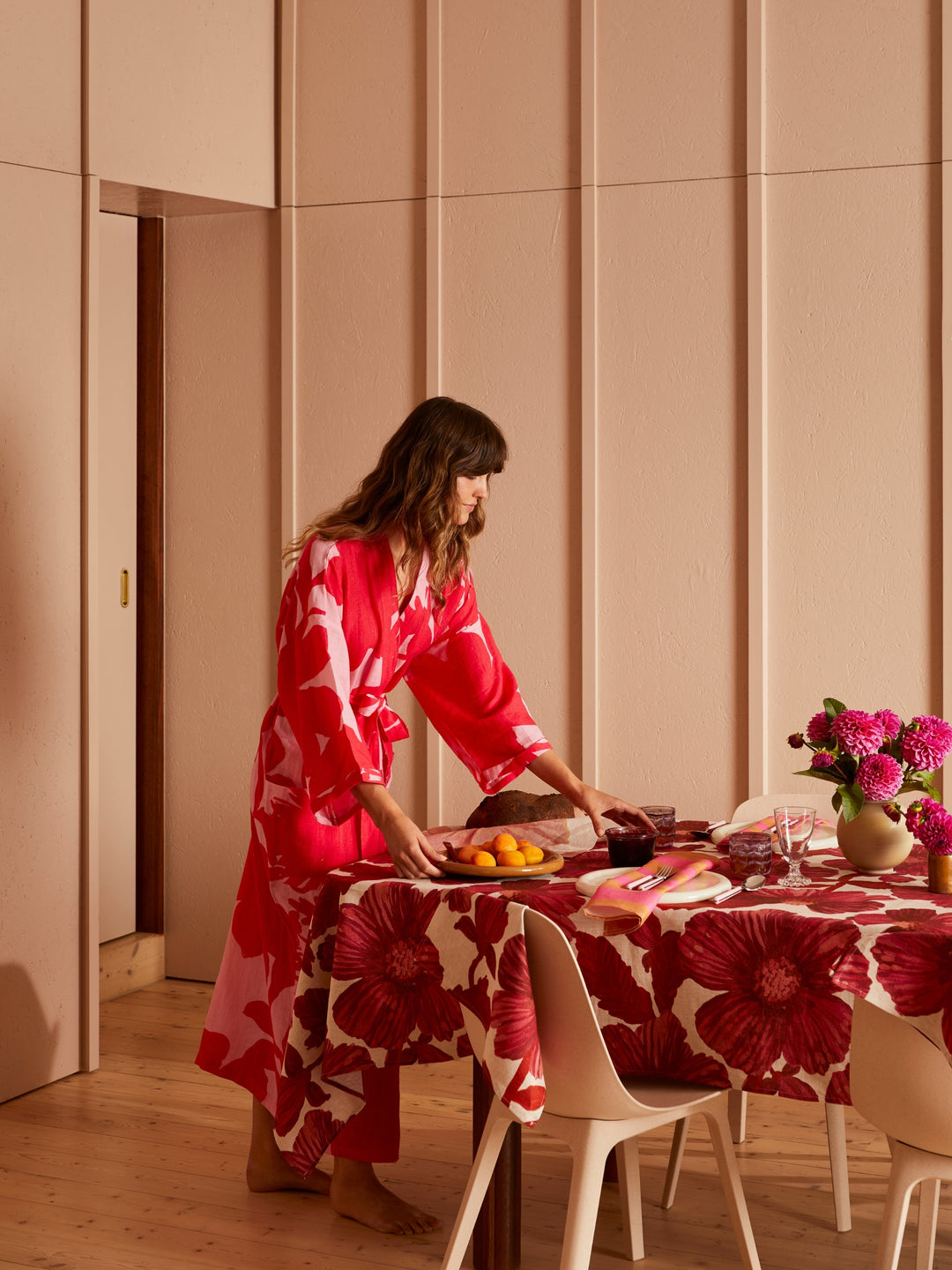 Carmine Pink Robe