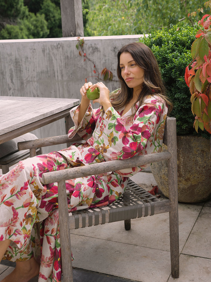 Lupin Multi Linen Robe