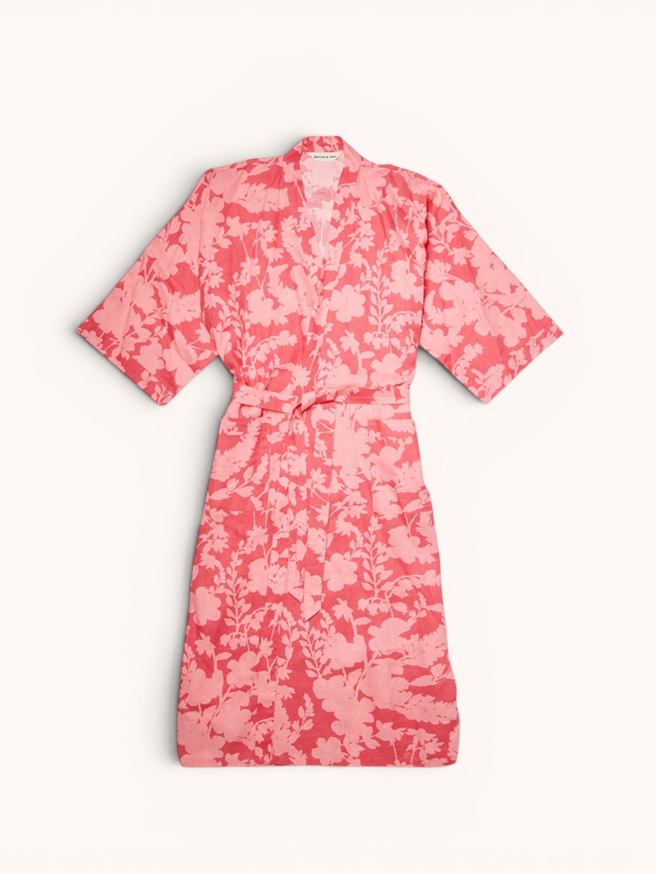 Petal Pink Linen Robe