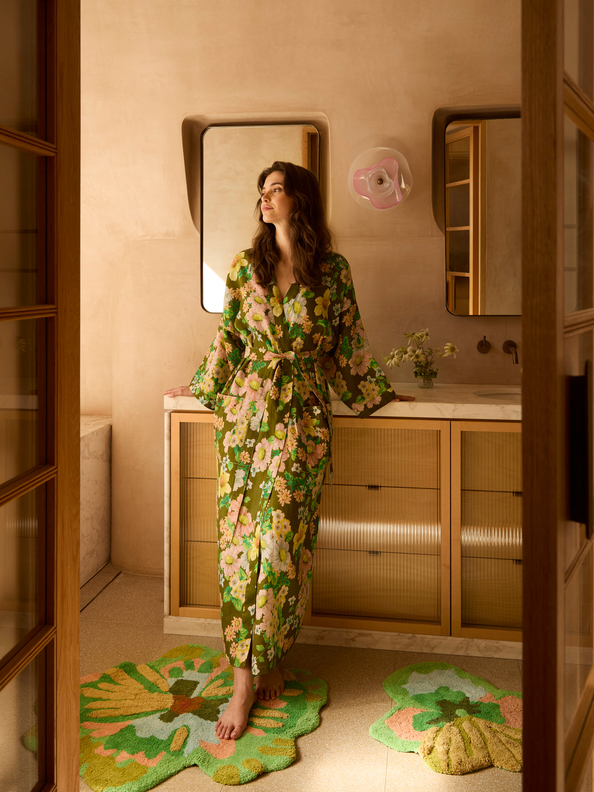 Buttercup Olive Linen Robe