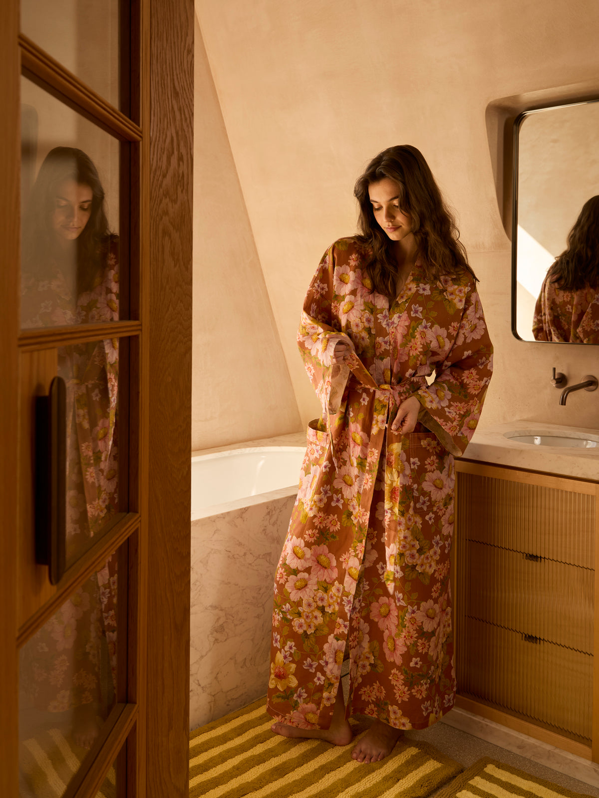 Buttercup Rust Linen Robe