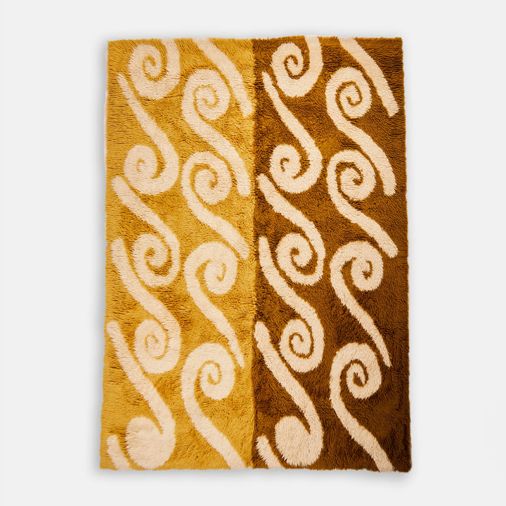 Curls Golden Wool Rug