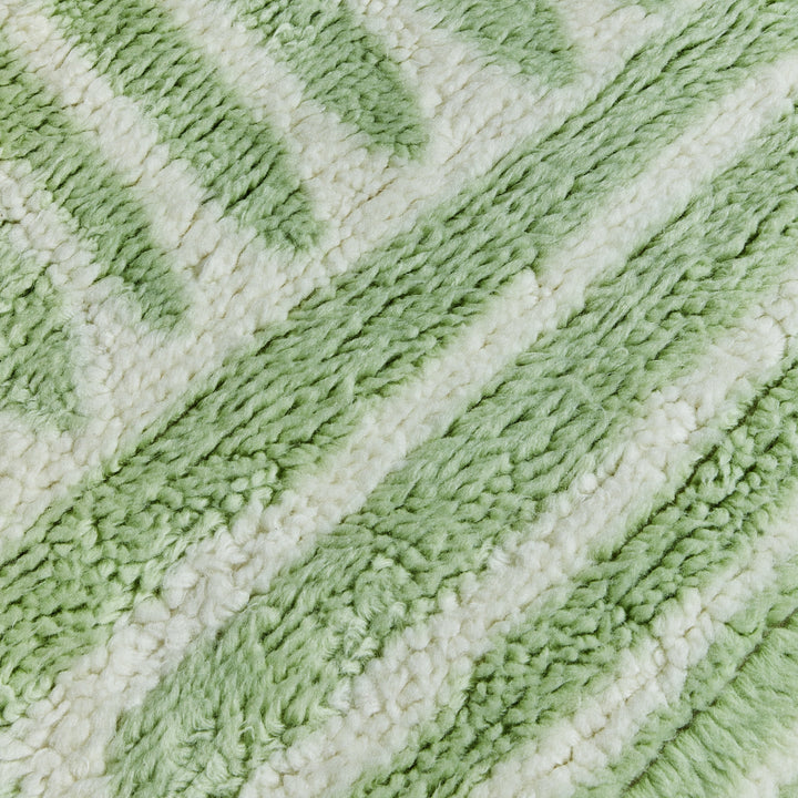 Grid Mint Wool Rug