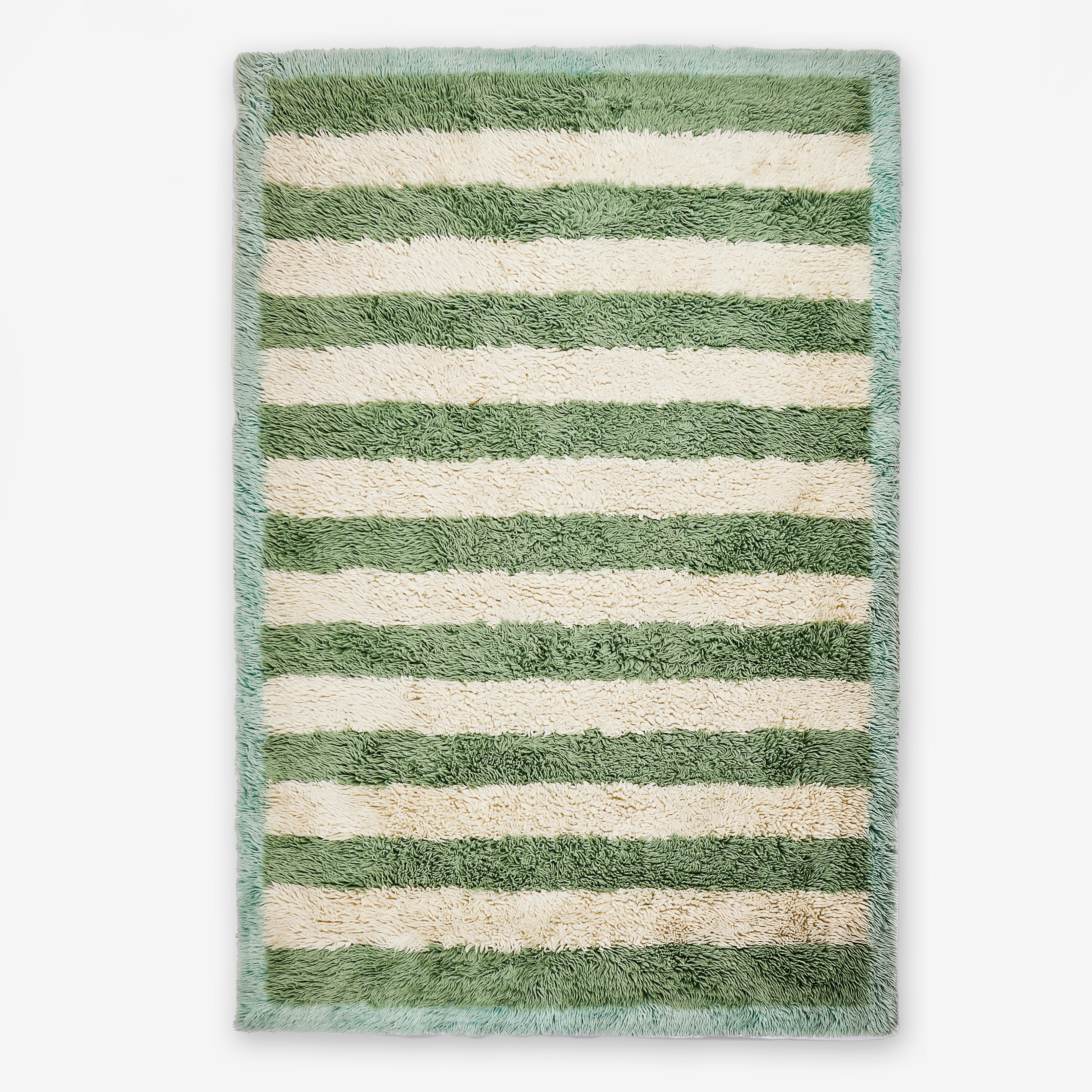 Stripe Mint Wool Rug