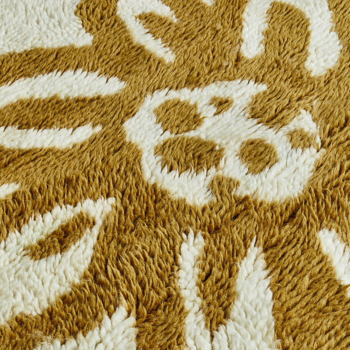 Daisy Mustard Wool Rug