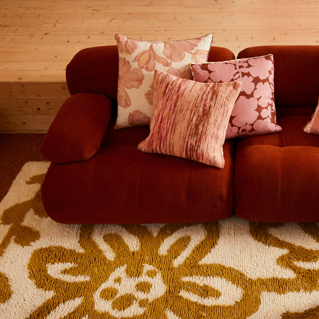 Daisy Mustard Wool Rug