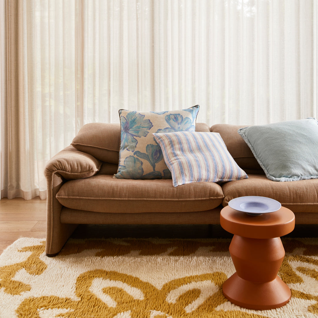 Daisy Mustard Wool Rug