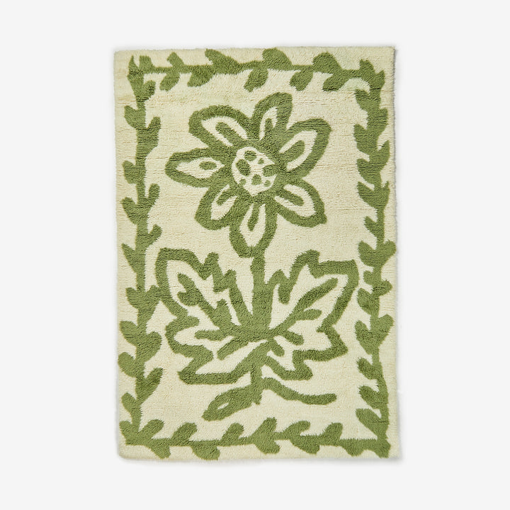 Daisy Khaki Wool Rug