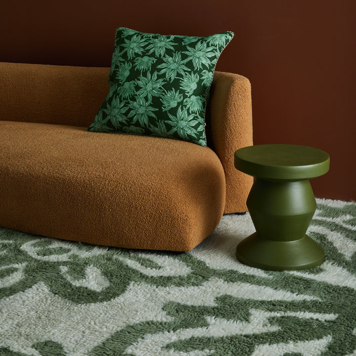 Daisy Khaki Wool Rug