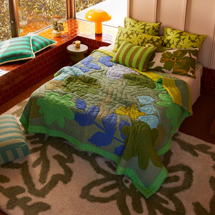 Daisy Khaki Wool Rug