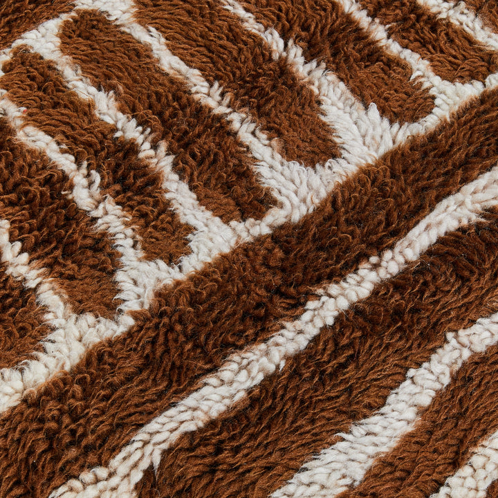 Grid Chocolate Wool Rug