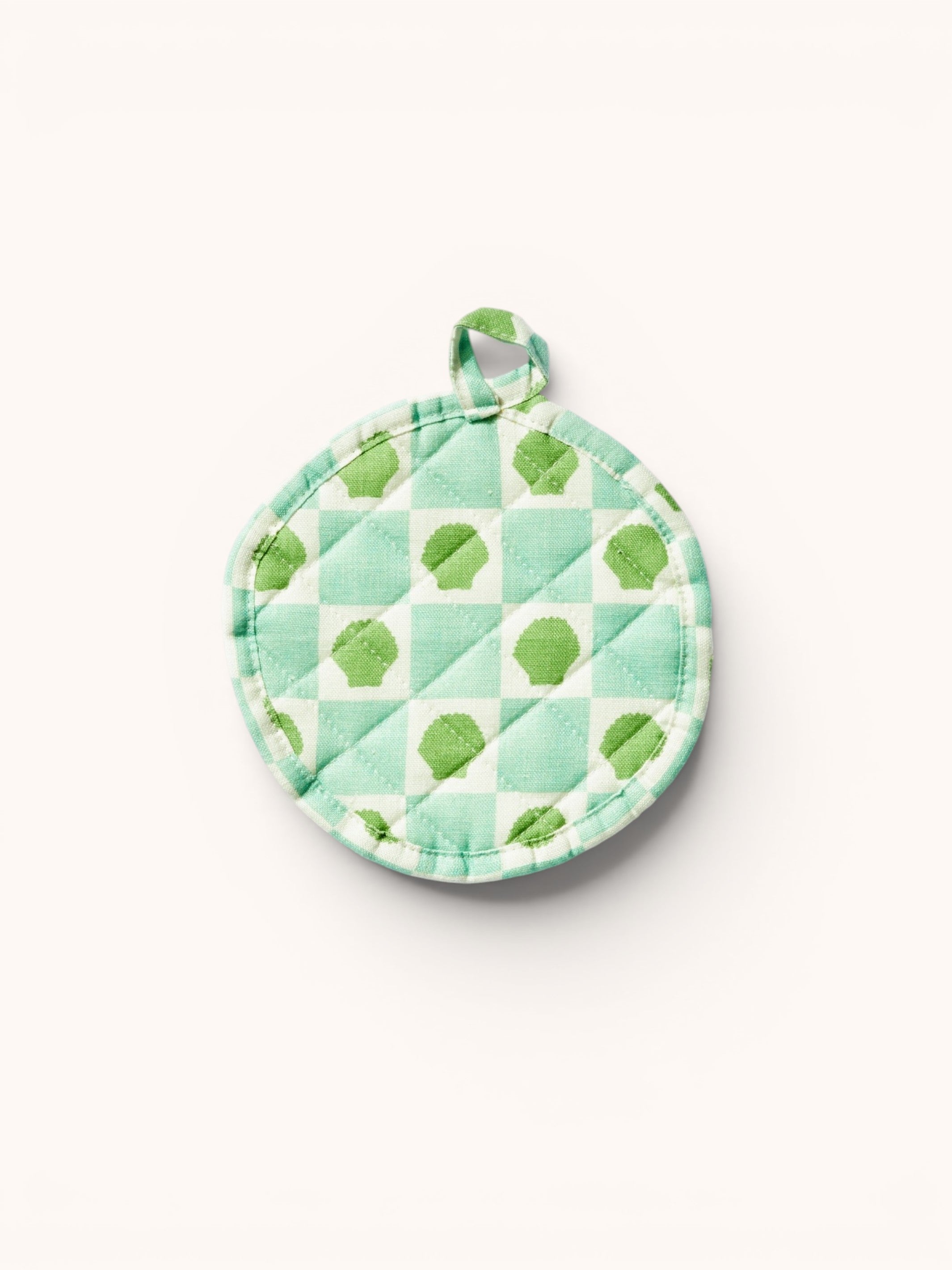 Shell Check Mint Round Pot Holder - Almost Perfect