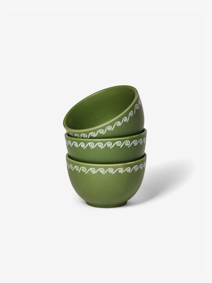 Vines Green Small Bowl Set
