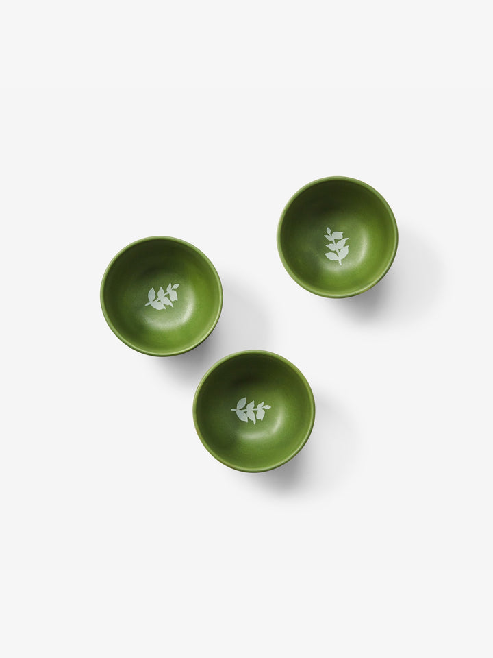 Vines Green Small Bowl Set