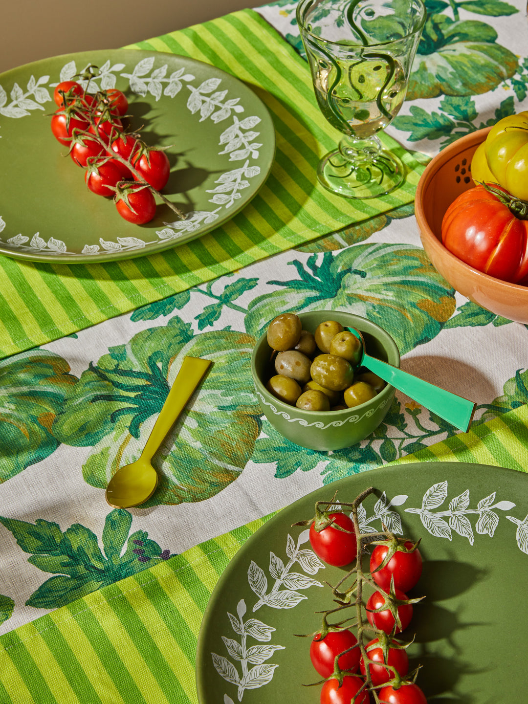 Vines Green Small Bowl Set