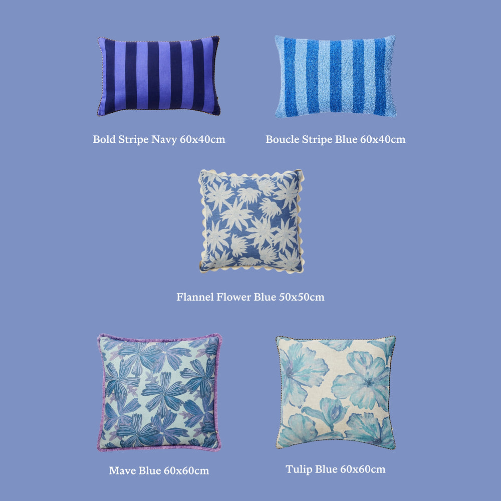 The Sky Curation | Styling Ideas | Five Blue Cushions