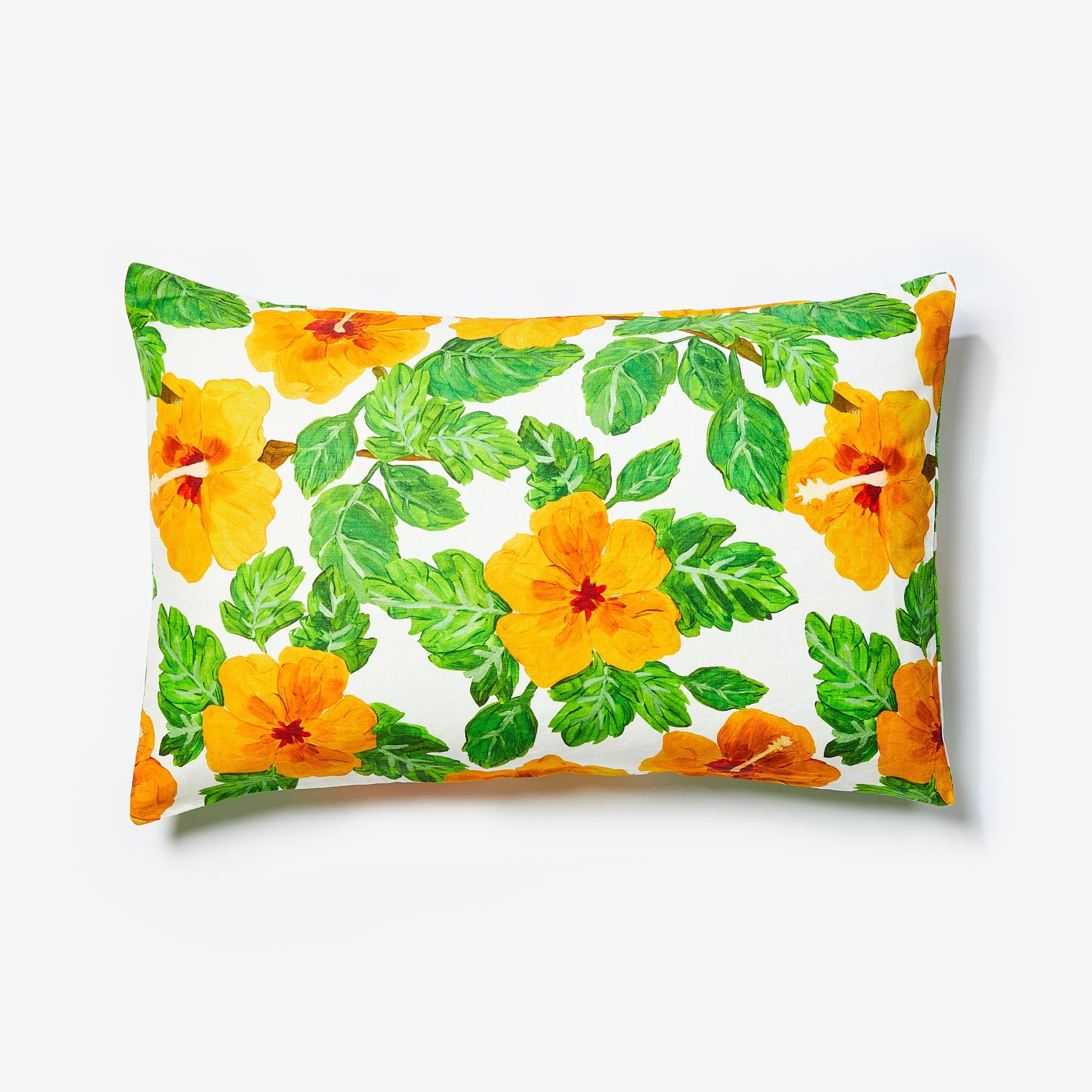 Hibiscus Yellow Standard Pillowcases (set of 2)