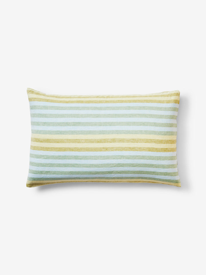 Stripe Blue Green Linen Standard Pillowcases