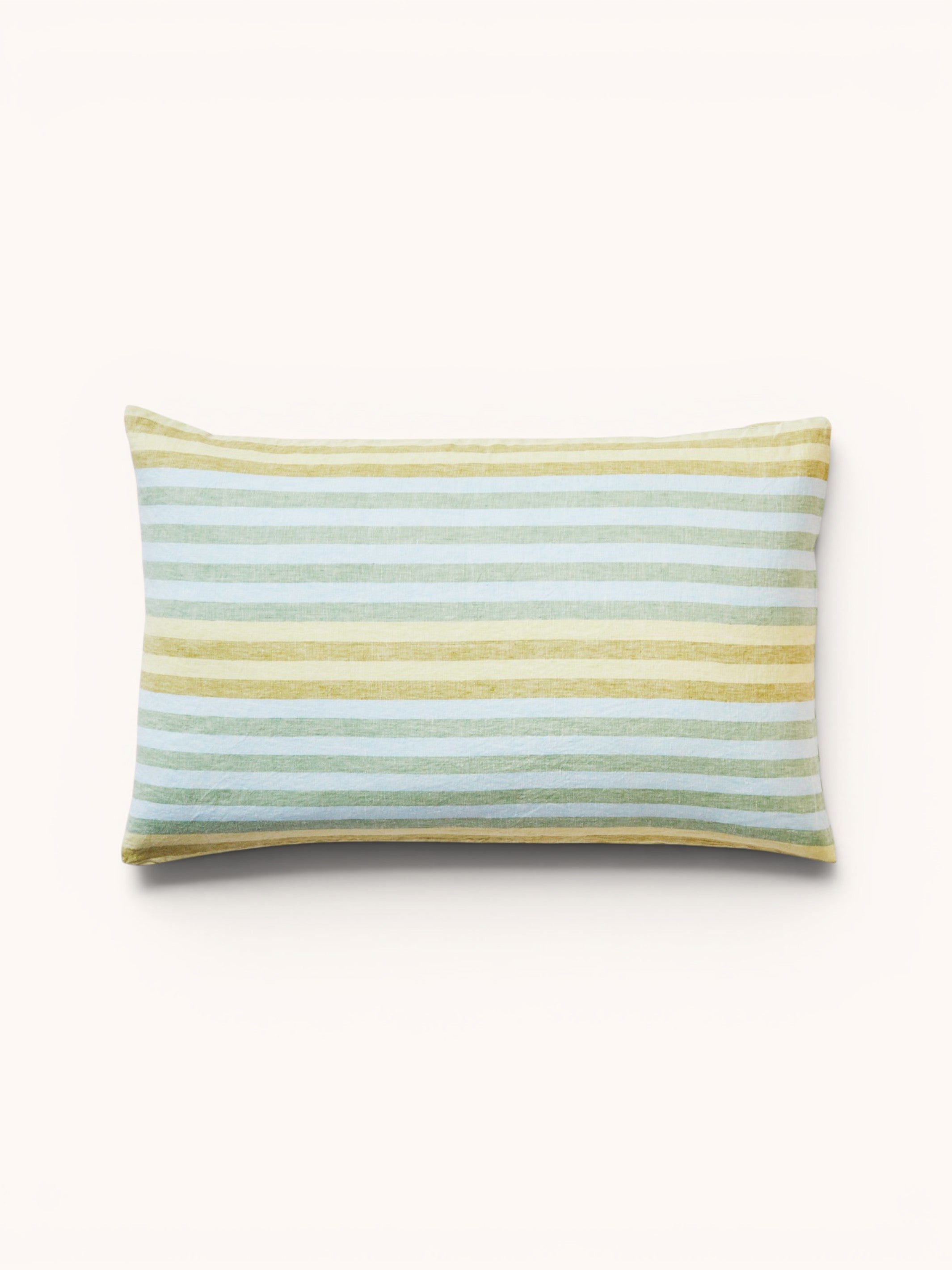 Stripe Blue Green Linen Standard Pillowcases