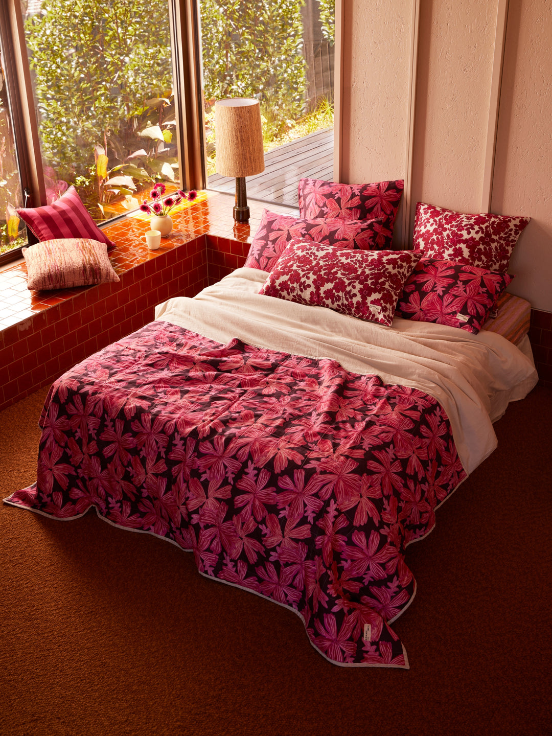 Rosetta Pink Linen Standard Pillowcases