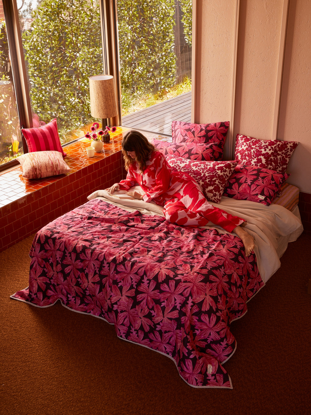 Rosetta Pink Linen Standard Pillowcases