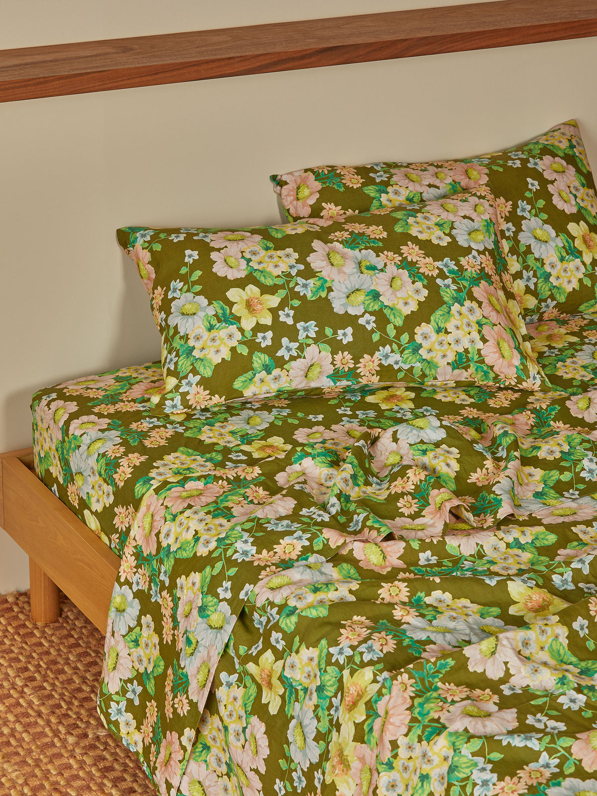 Buttercup Olive Linen Standard Pillowcases