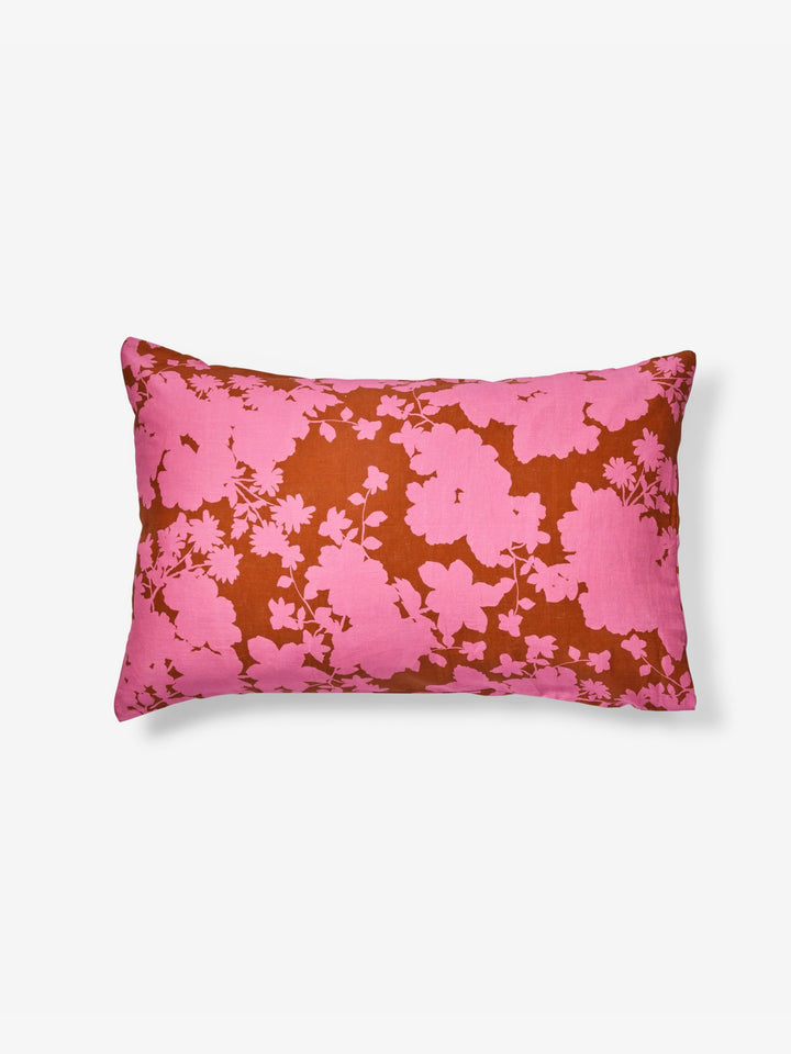 Gardenia Cerise Linen Standard Pillowcases