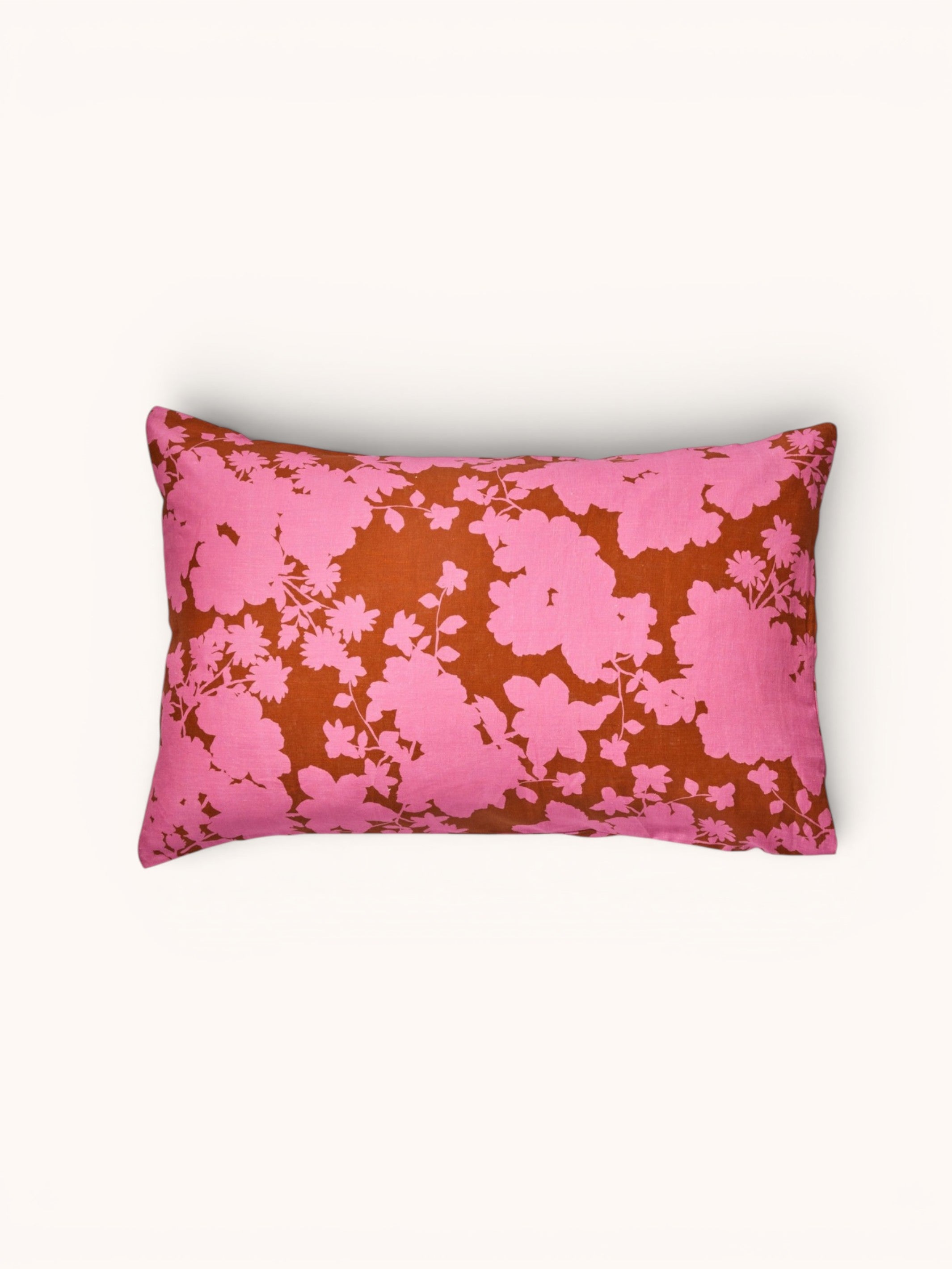 Gardenia Cerise Linen Standard Pillowcases