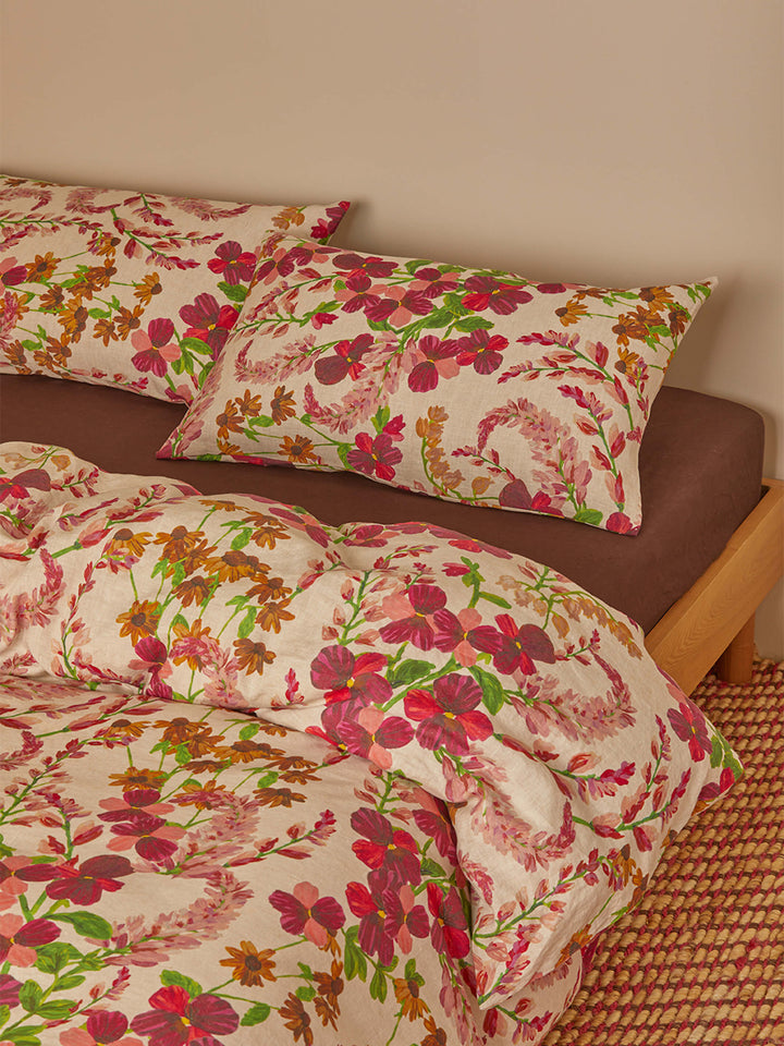 Lupin Multi Linen Standard Pillowcases