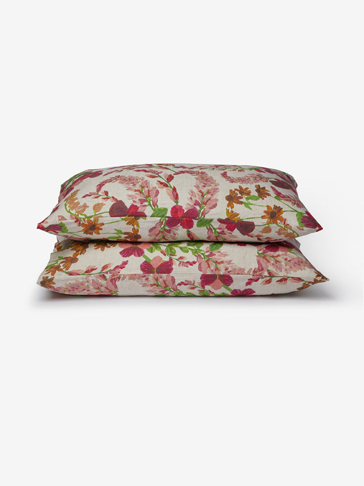 Lupin Multi Linen Standard Pillowcases