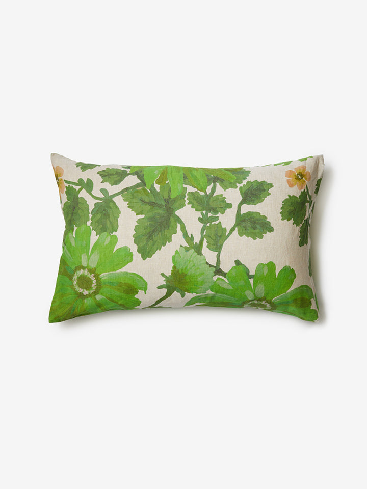 Marigold Leaf Linen Standard Pillowcases