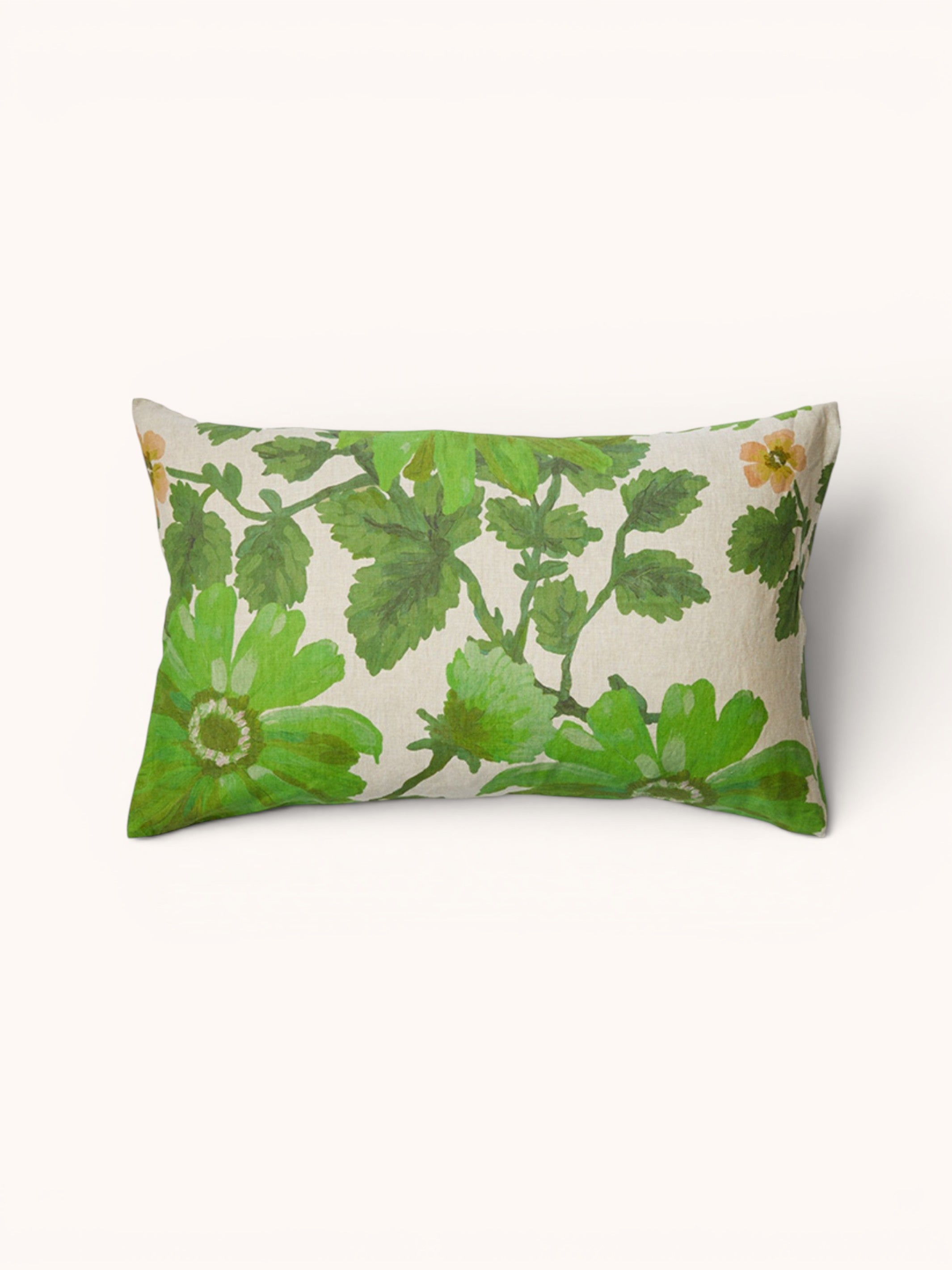 Marigold Leaf Linen Standard Pillowcases