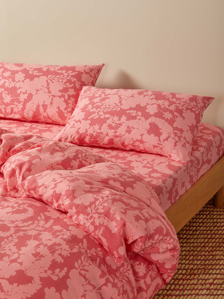 Petal Pink Linen Standard Pillowcases